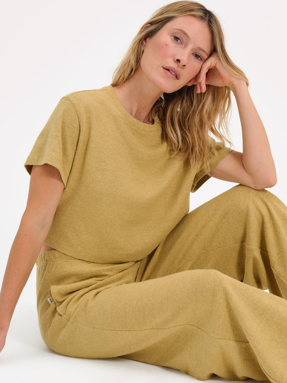 Regenerative Hemp Relaxed Crop Tee-Tees-MATE the Label-FLAX-XS-MATE the Label