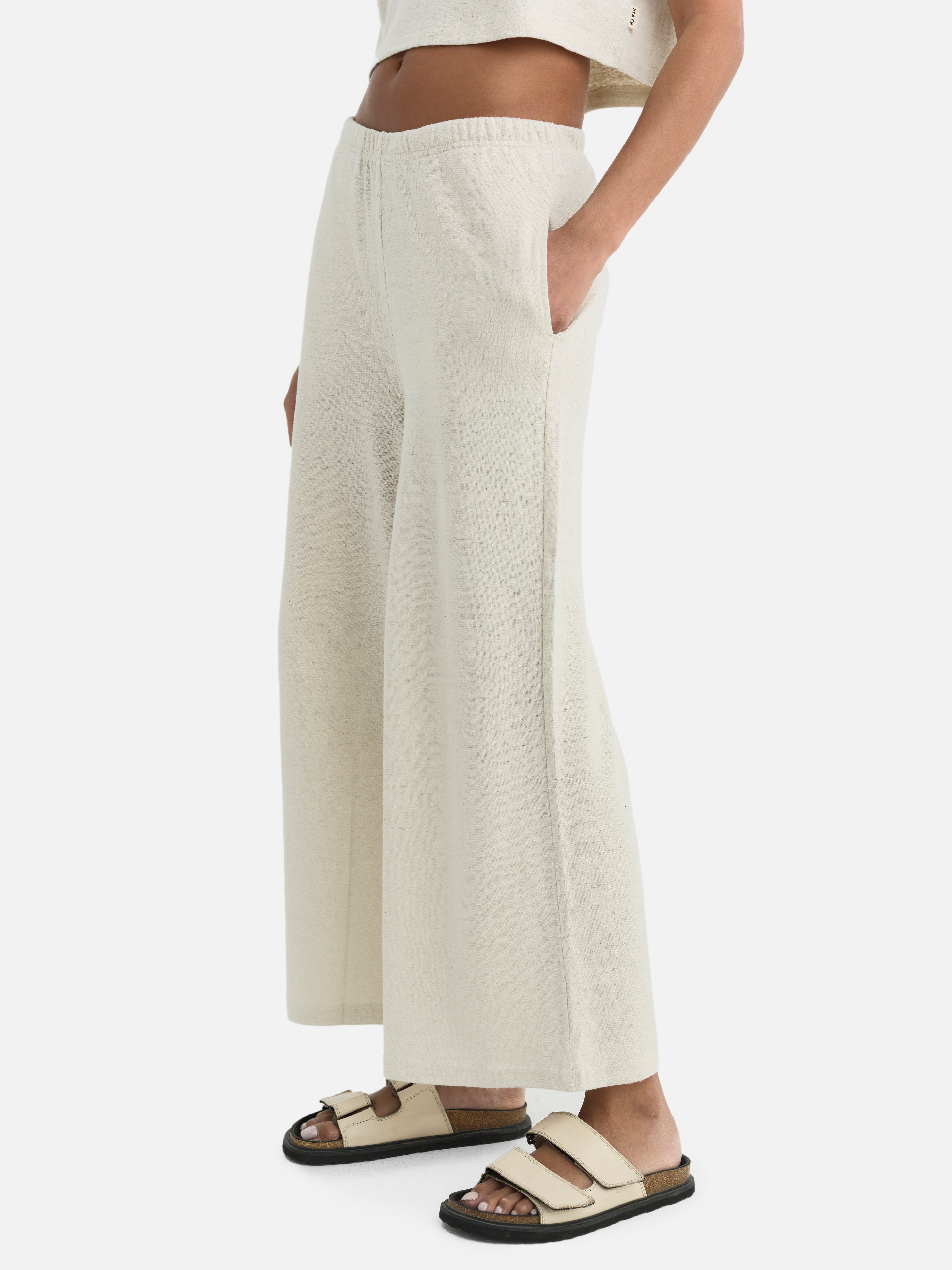 Picture of Hemp Wide-Leg Lounge Pant Cloud - Women's