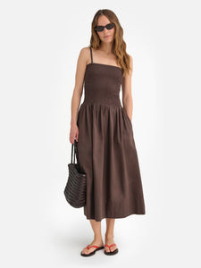 Organic Poplin Smocked Dress