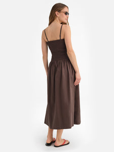 Organic Poplin Smocked Dress