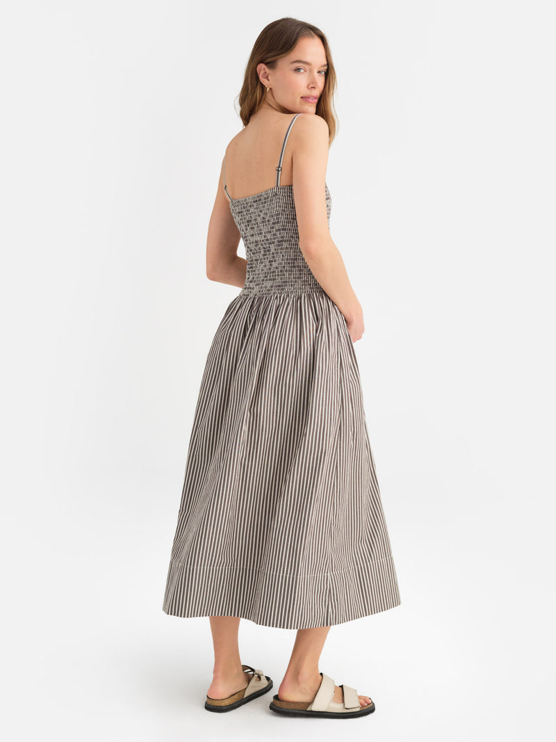 Organic Poplin Smocked Dress