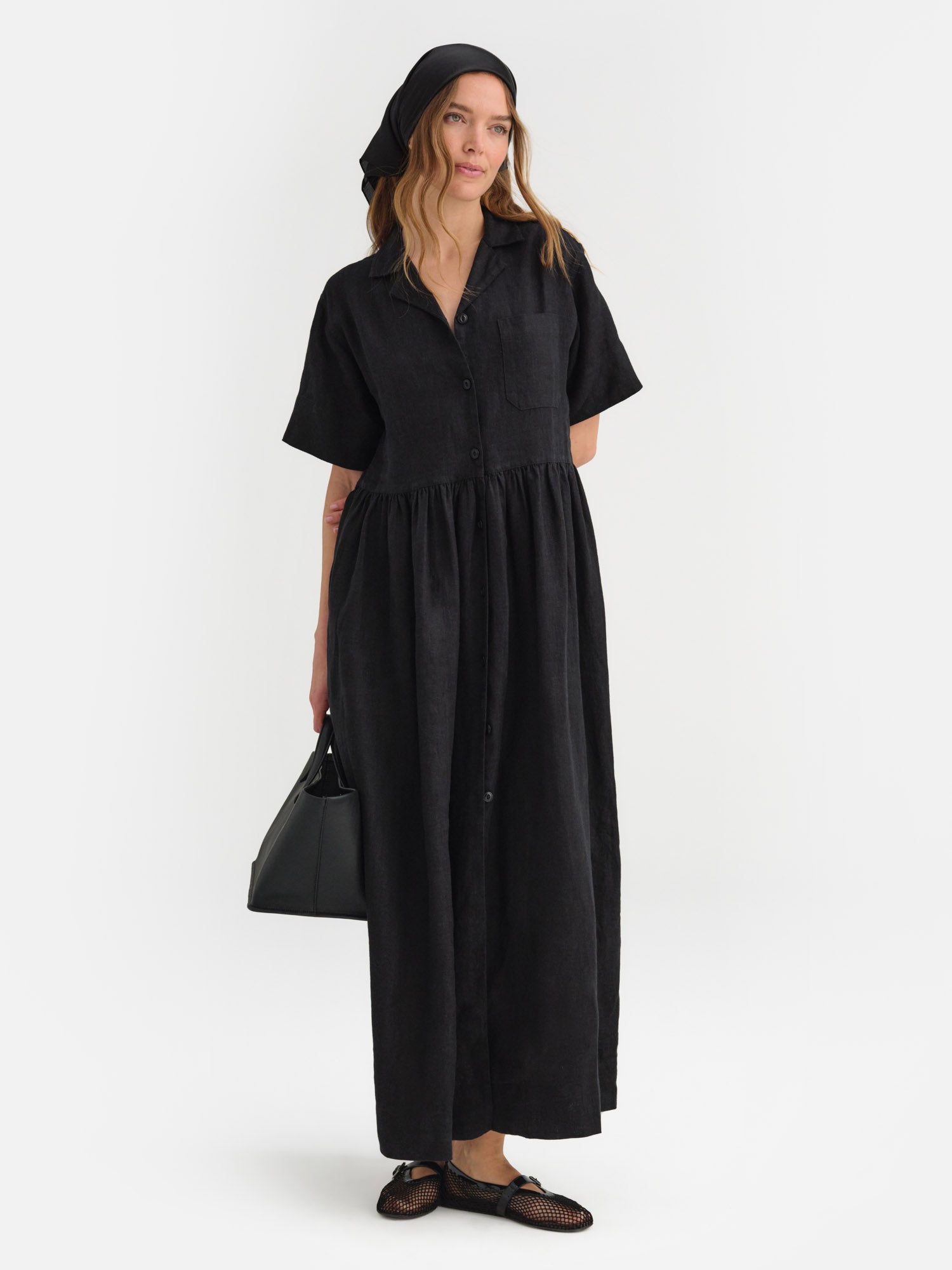 MATE the Label Women's Organic Linen Shirt Dress | Ecolife MATE the Label Women's Organic Linen Shirt Dress | Ecolife