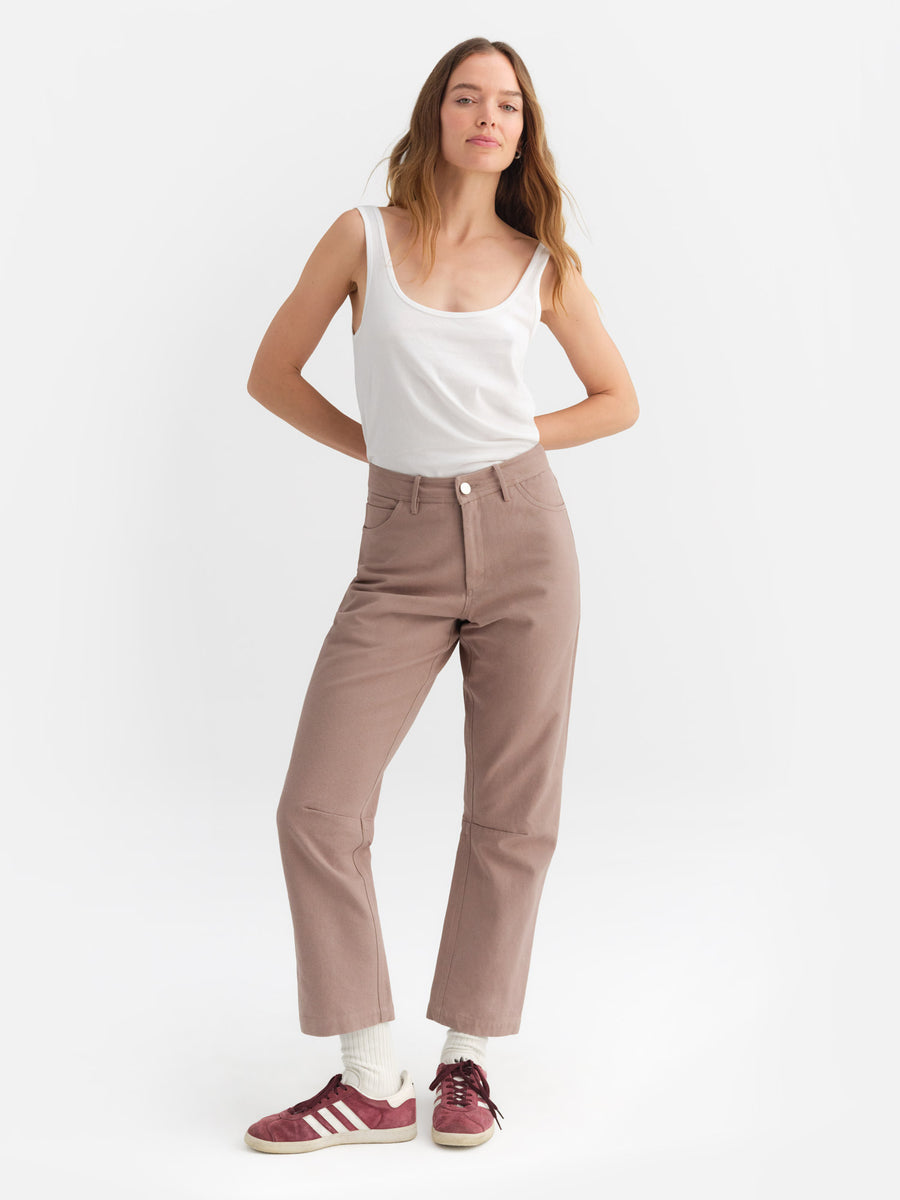 Organic Cotton Canvas Five Pocket Pant-Pant-MATE the Label-MINERAL-XS-MATE the Label