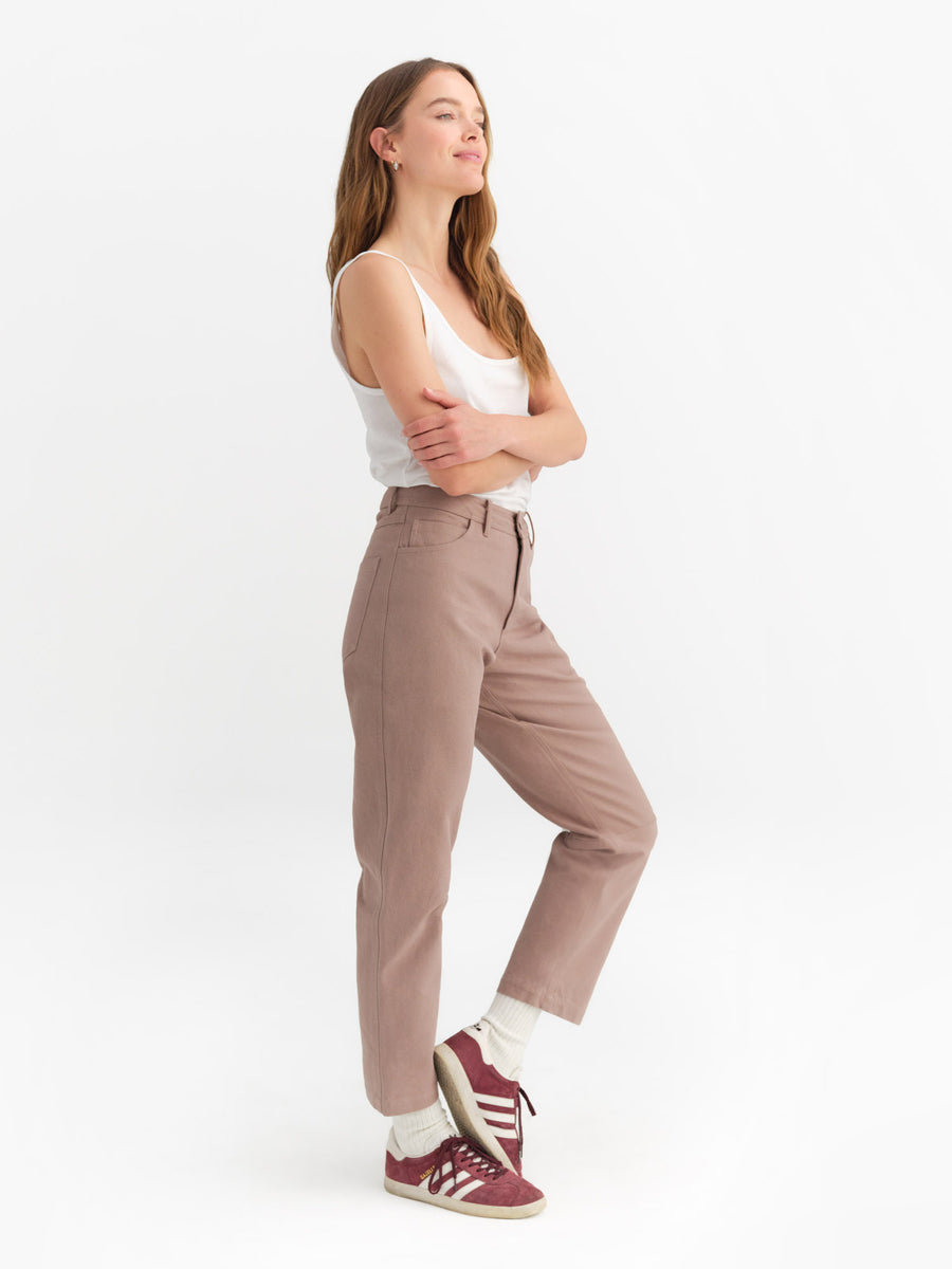 Organic Cotton Canvas Five Pocket Pant-Pant-MATE the Label-MINERAL-XS-MATE the Label