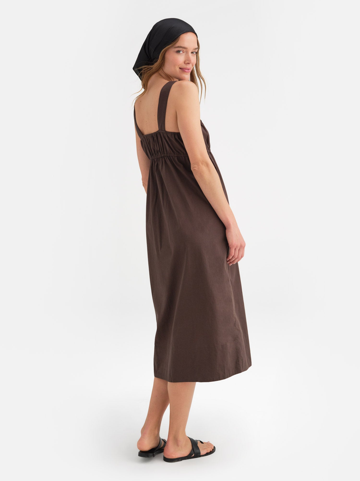 MATE the Label Women's Organic Poplin Pocket Midi Dress MATE the Label Women's Organic Poplin Pocket Midi Dress