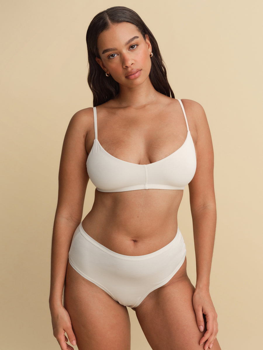 Organic Comfort High Waist Brief-Intimates-MATE the Label-BONE-XS-MATE the Label