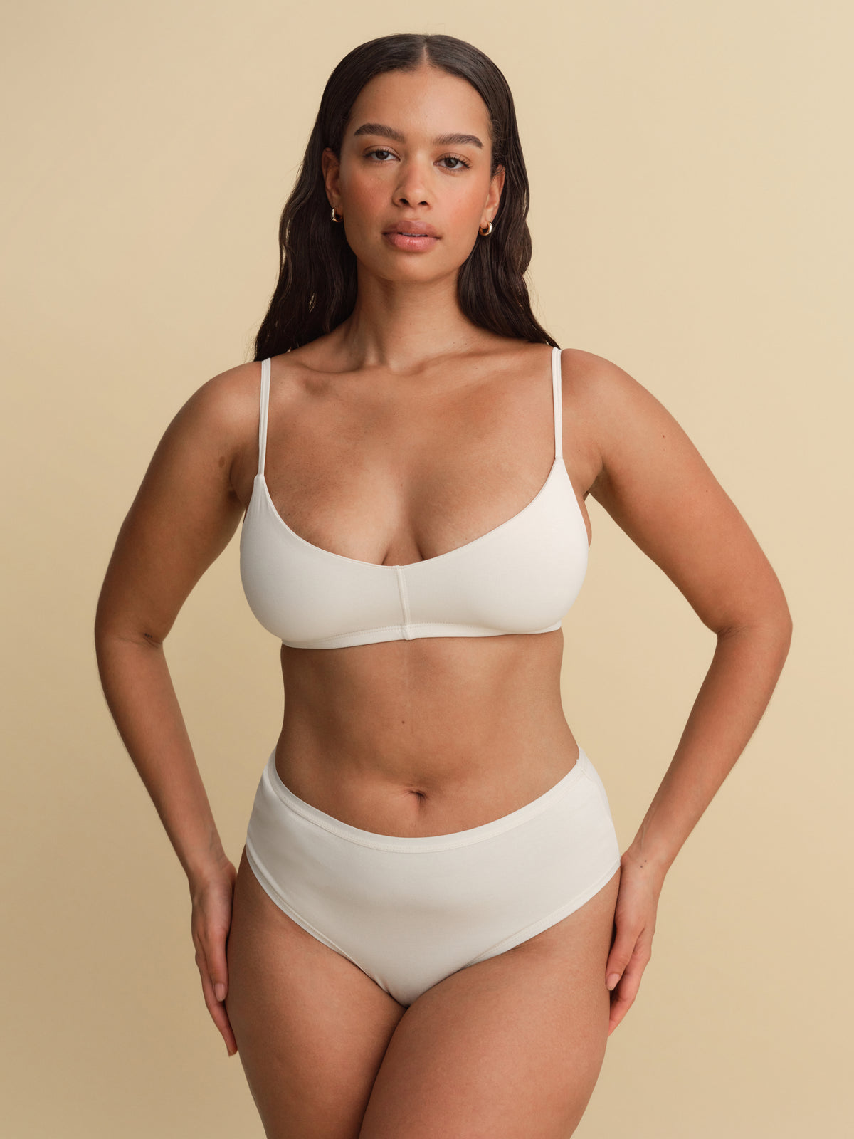 Organic Comfort Triangle Bralette-Intimates-MATE the Label-BONE-XS-MATE the Label