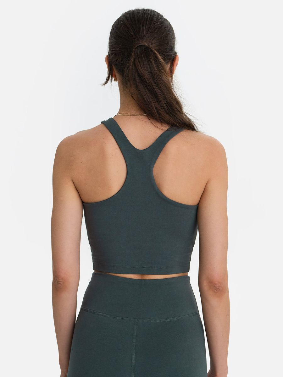 Organic Stretch Racer Tank-Active-MATE the Label-FOREST-XS-MATE the Label