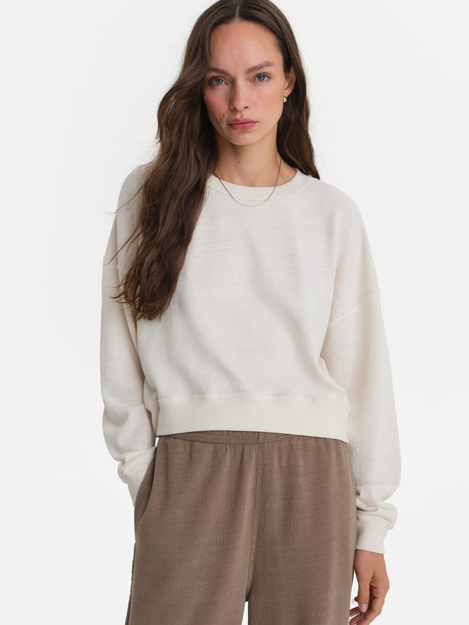 Textured Knit Crewneck Pullover – MATE the Label