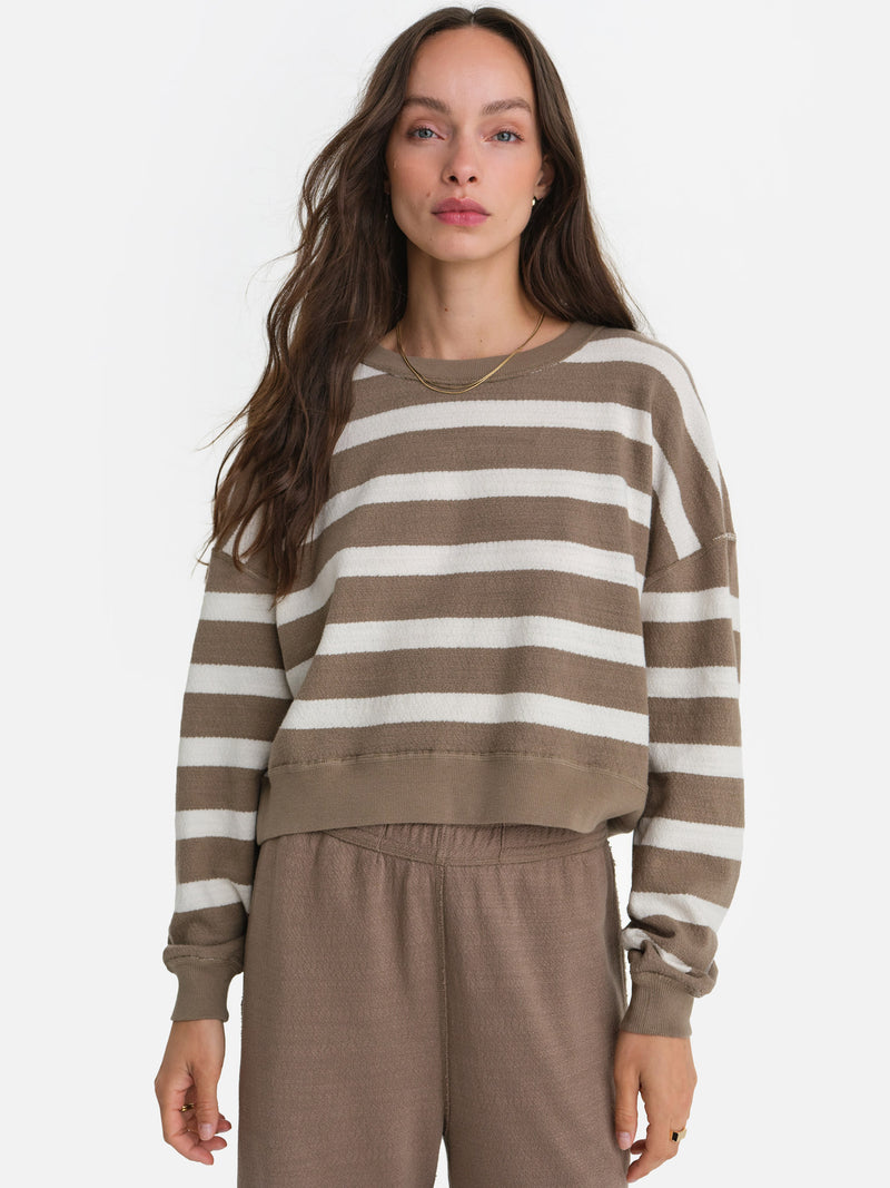 Textured Knit Crewneck Pullover
