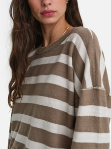 Textured Knit Crewneck Pullover
