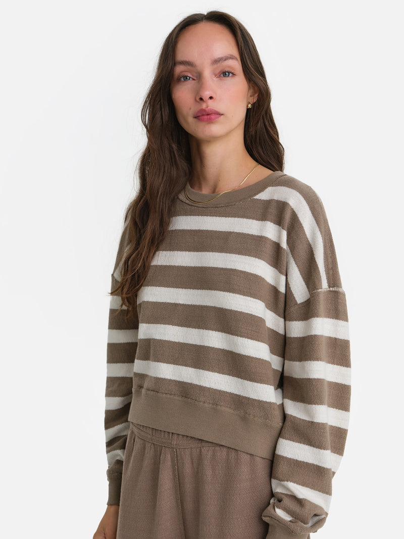 Textured Knit Crewneck Pullover
