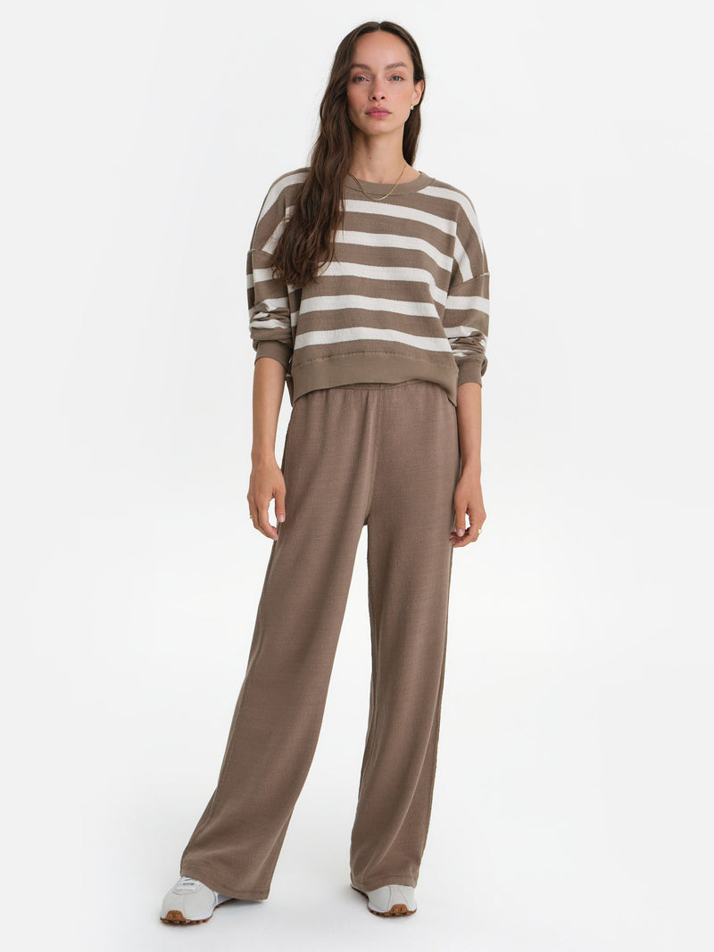 Textured Knit Crewneck Pullover