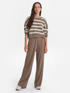 Textured Knit Crewneck Pullover