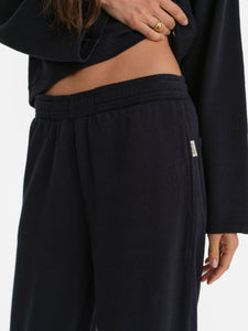 Textured Knit Straight Leg Pant