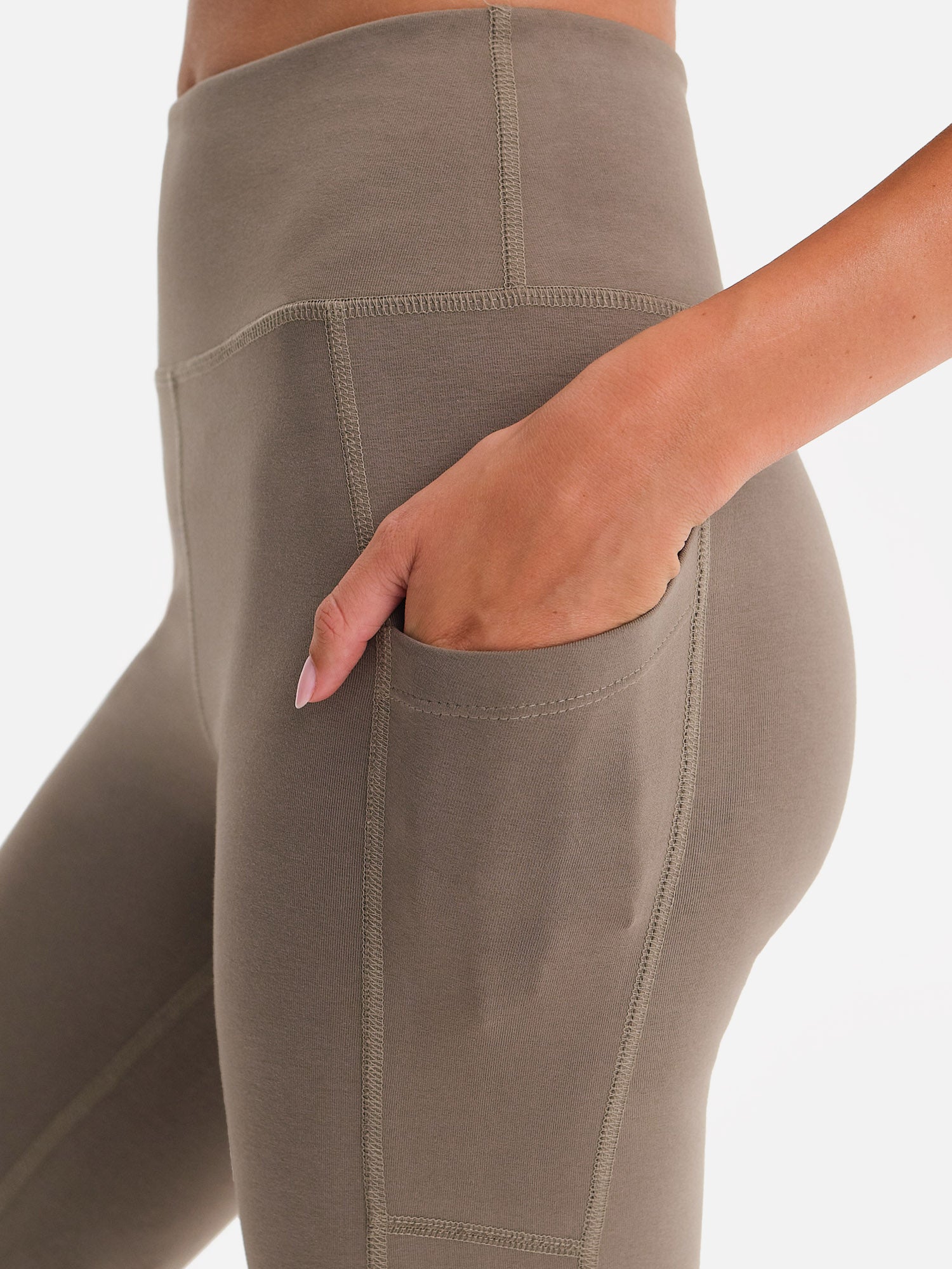 Organic Stretch Midi Legging with Pockets – MATE the Label