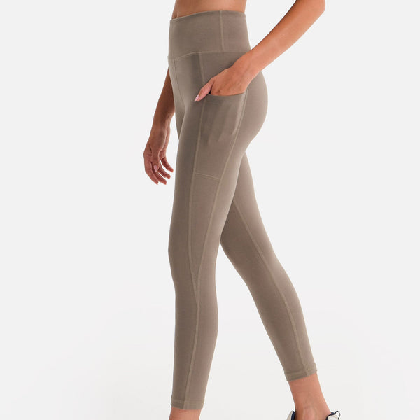 Organic Stretch Midi Legging Pockets