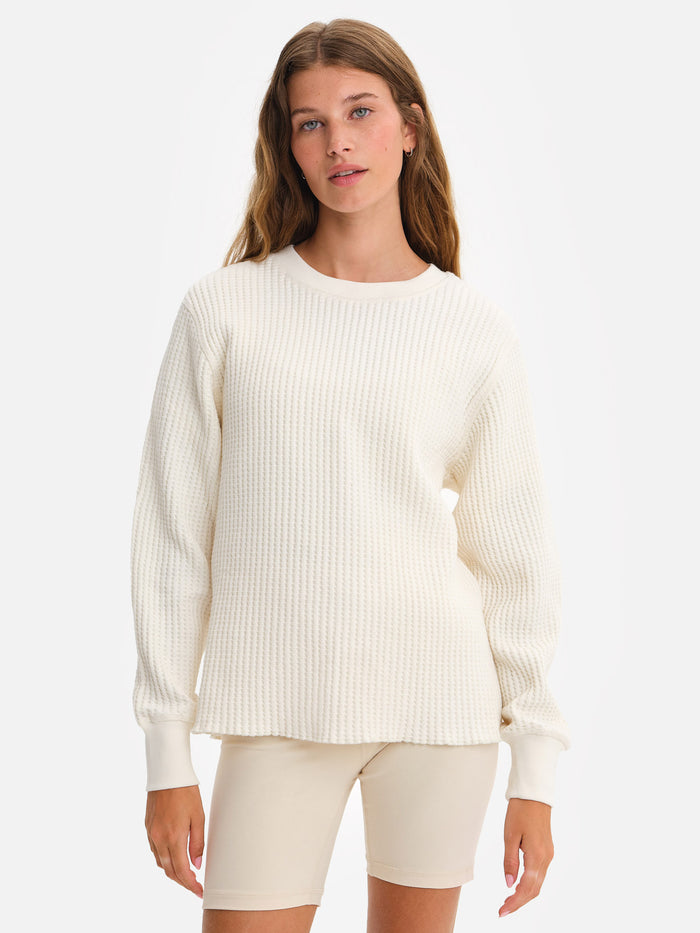 Organic Waffle Crew Top