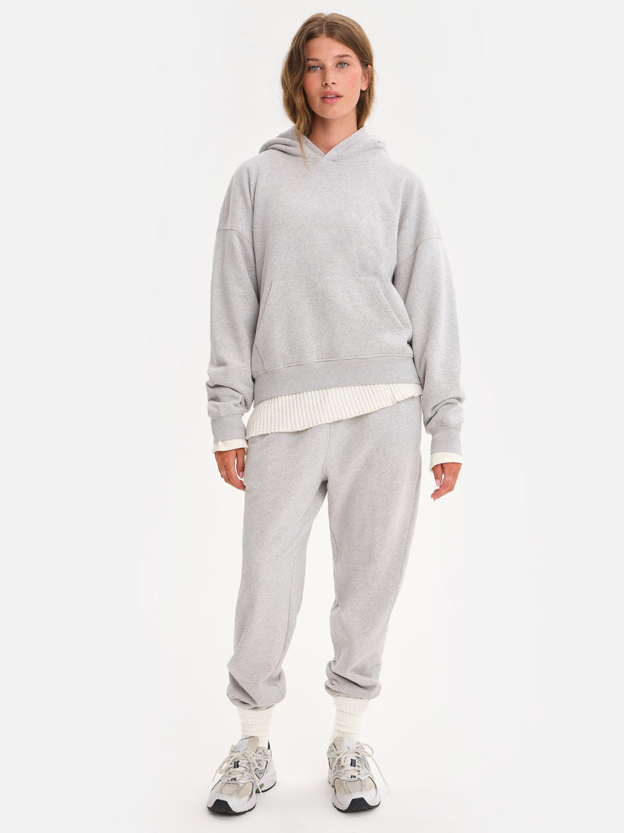 Organic Fleece Pocket Hoodie-MATE the Label-HEATHER GREY-XS-MATE the Label