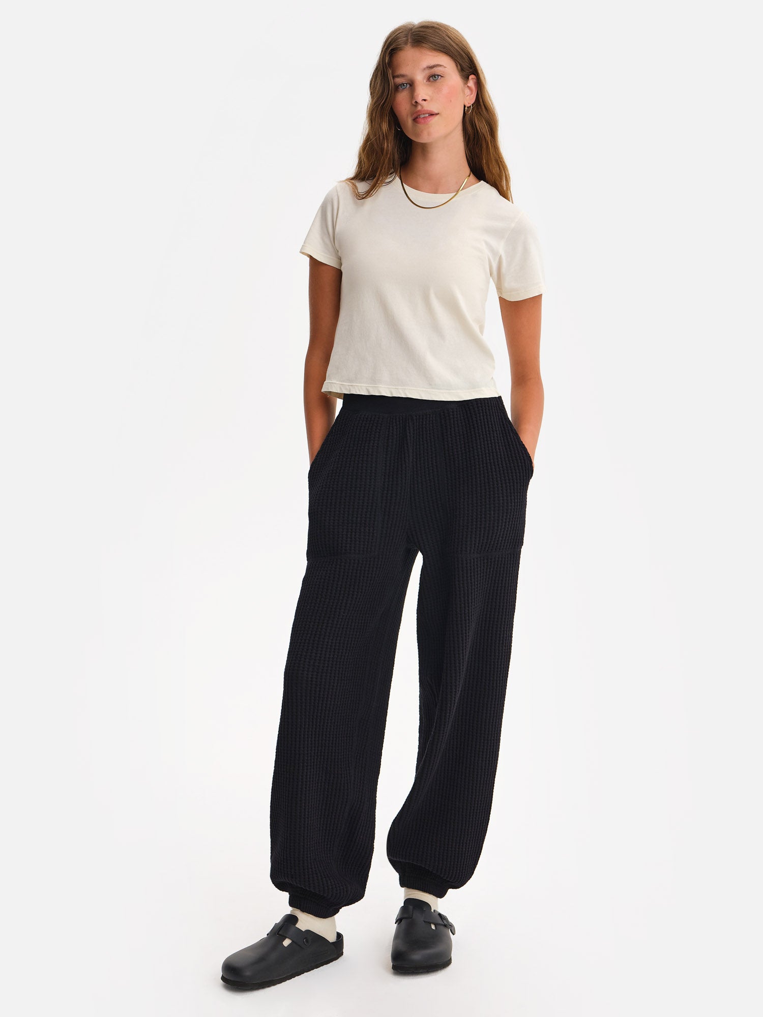 パンツ vaultroom COMMUNITYUTILITYPANTS natural Ninth Hall Fundamentals Chanterelle Oversized Open Hem Sweatpants