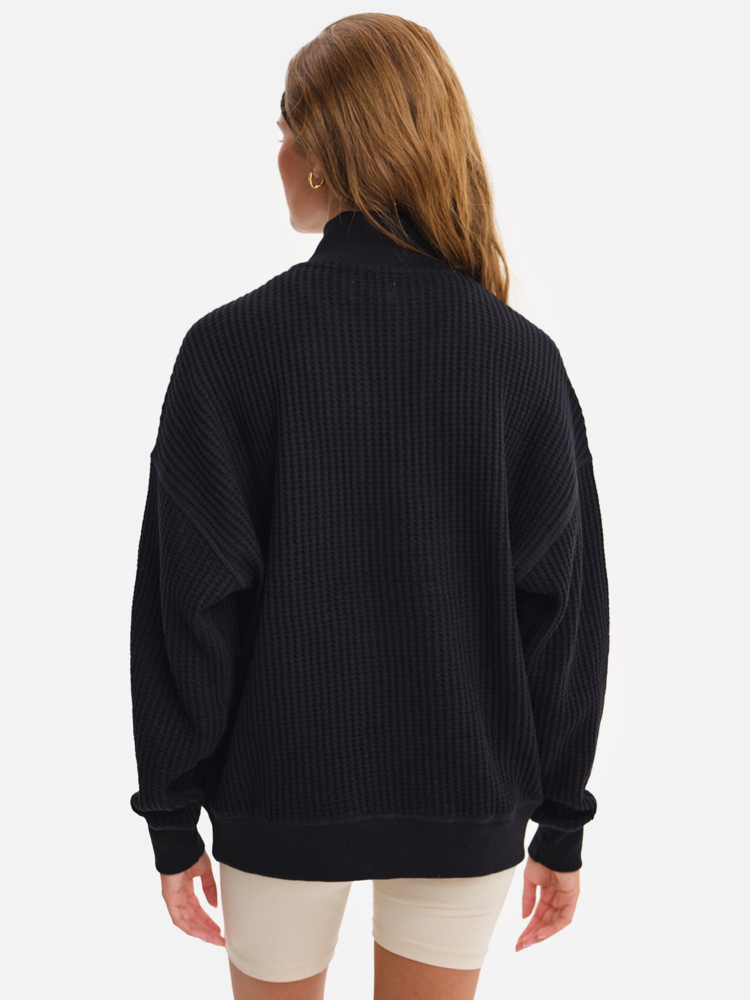 Organic Waffle Collared Half-Zip Sweatshirt – MATE the Label