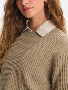 Organic Waffle Crew Top