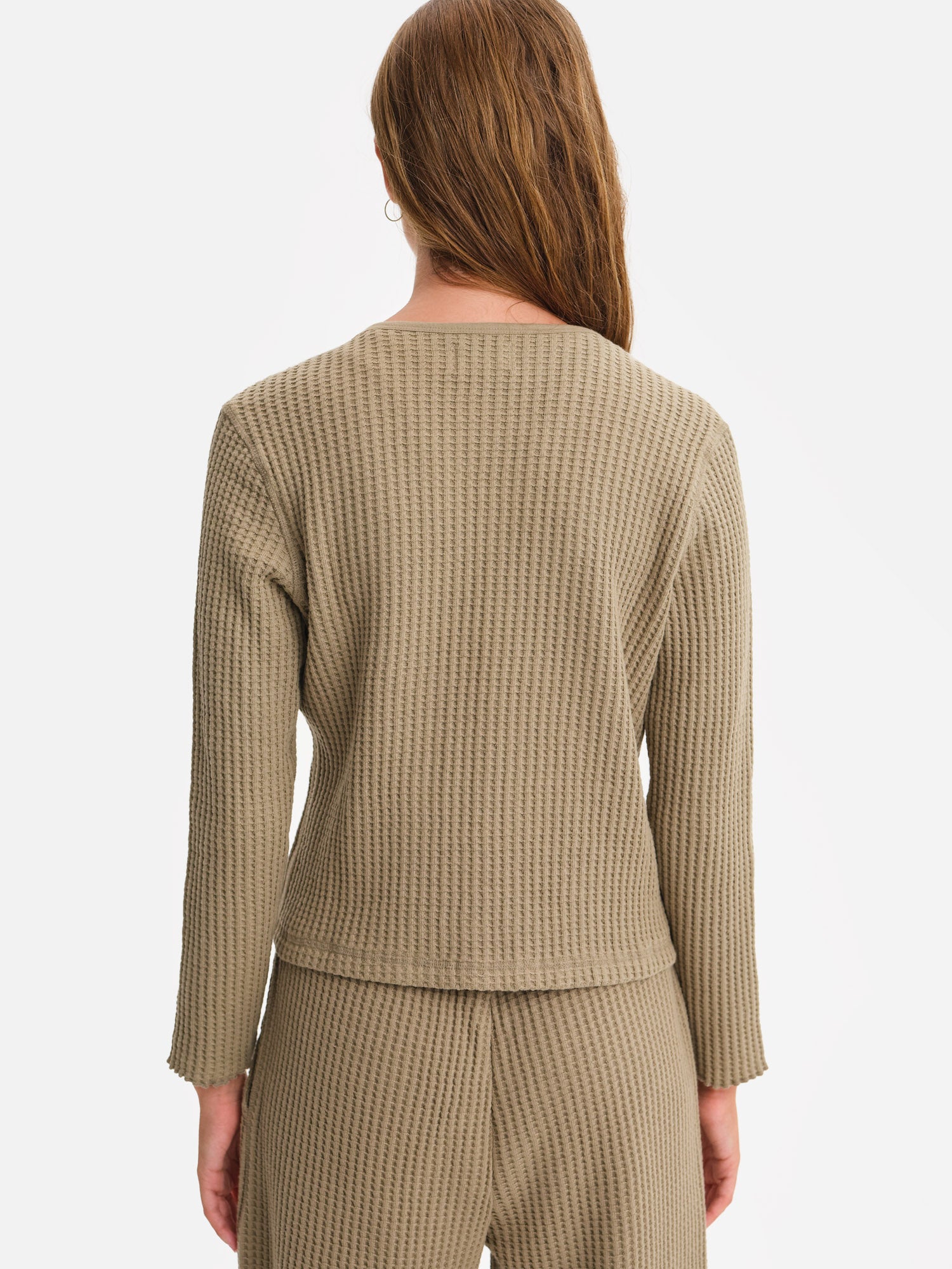 Organic Waffle Crew Cardigan – MATE the Label