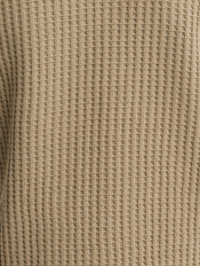 Organic Waffle Crew Cardigan
