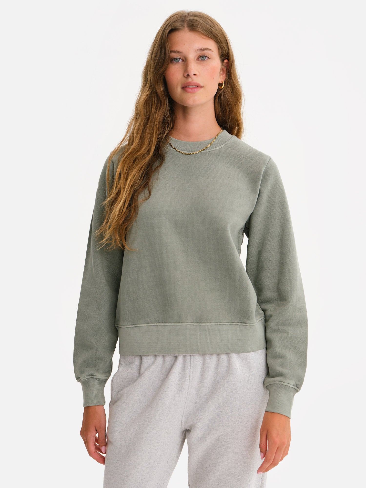 Organic Fleece Shrunken Crew Neck Sweatshirt – MATE the Label