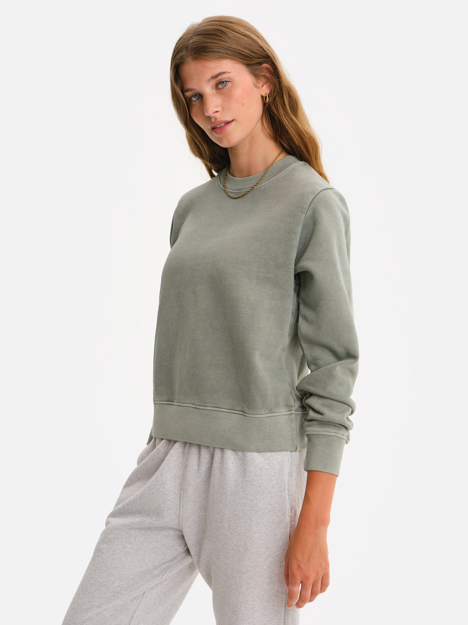 Organic Fleece Shrunken Crew Neck Sweatshirt – MATE the Label