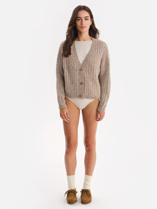 Luxe Alpaca Ribbed Cardigan