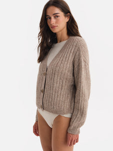 Luxe Alpaca Ribbed Cardigan