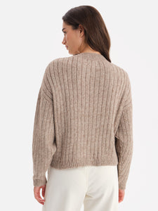 Luxe Alpaca Ribbed Cardigan