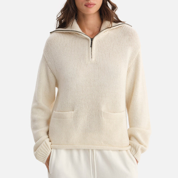 Luxe Alpaca Half-Zip Sweater – MATE the Label
