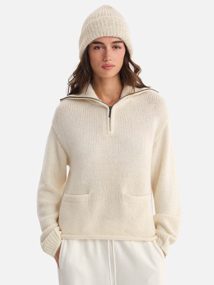 Luxe Alpaca Half-Zip Sweater