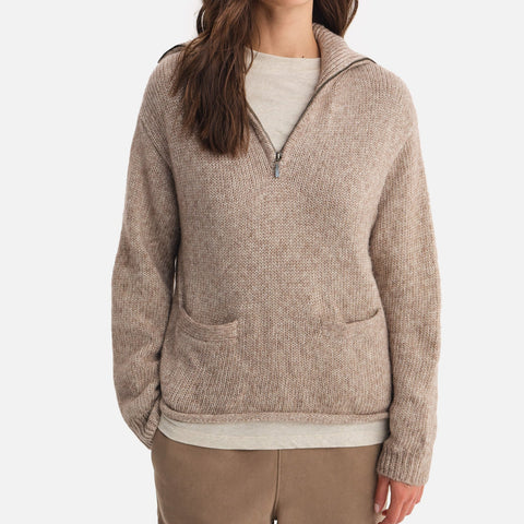 Luxe Alpaca Half-Zip Sweater