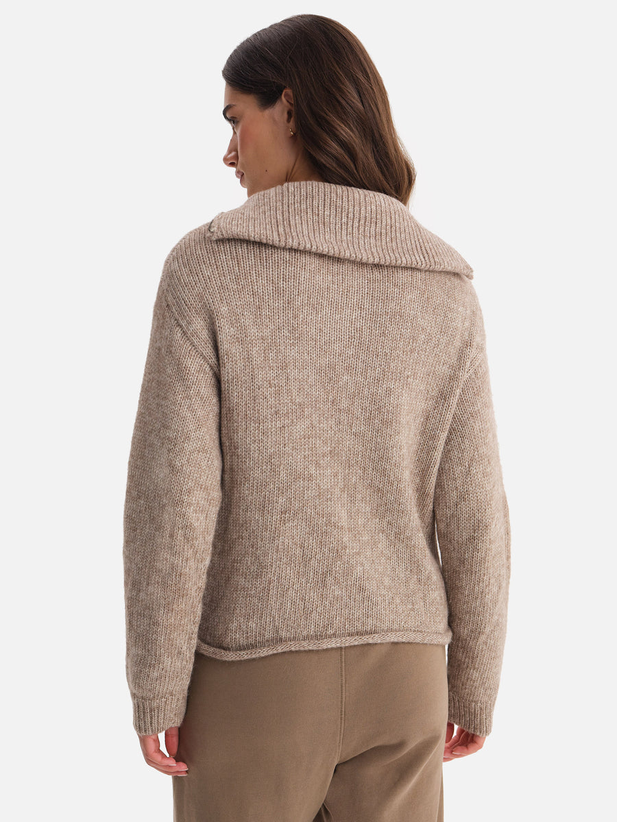 Luxe Alpaca Half-Zip Sweater-Sweaters-MATE the Label-BARK-XS-MATE the Label