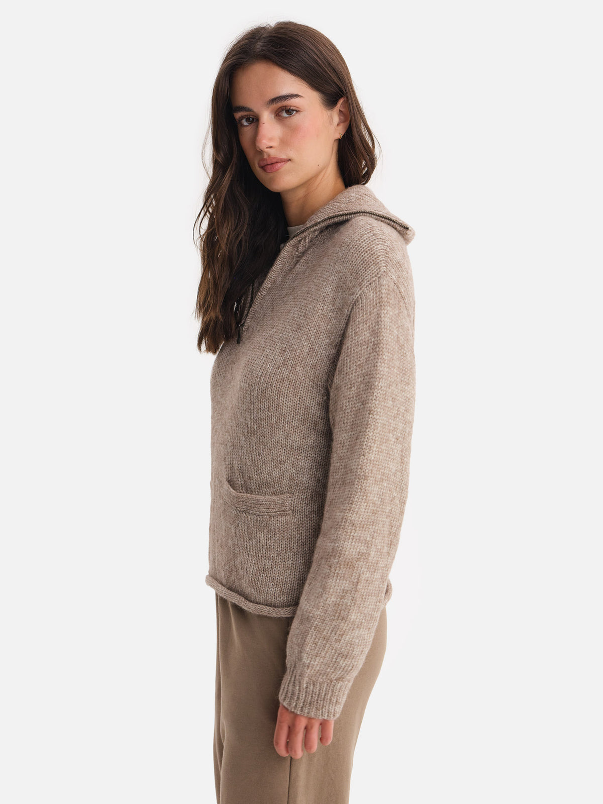 Luxe Alpaca Half-Zip Sweater-Sweaters-MATE the Label-BARK-XS-MATE the Label