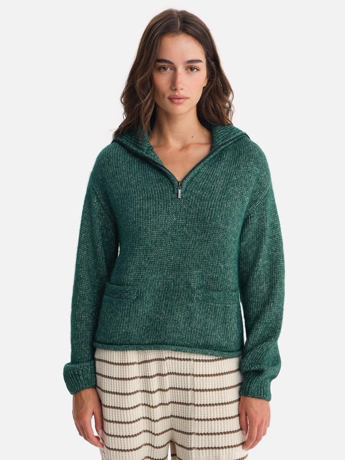Luxe Alpaca Half-Zip Sweater