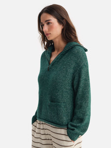 Luxe Alpaca Half-Zip Sweater