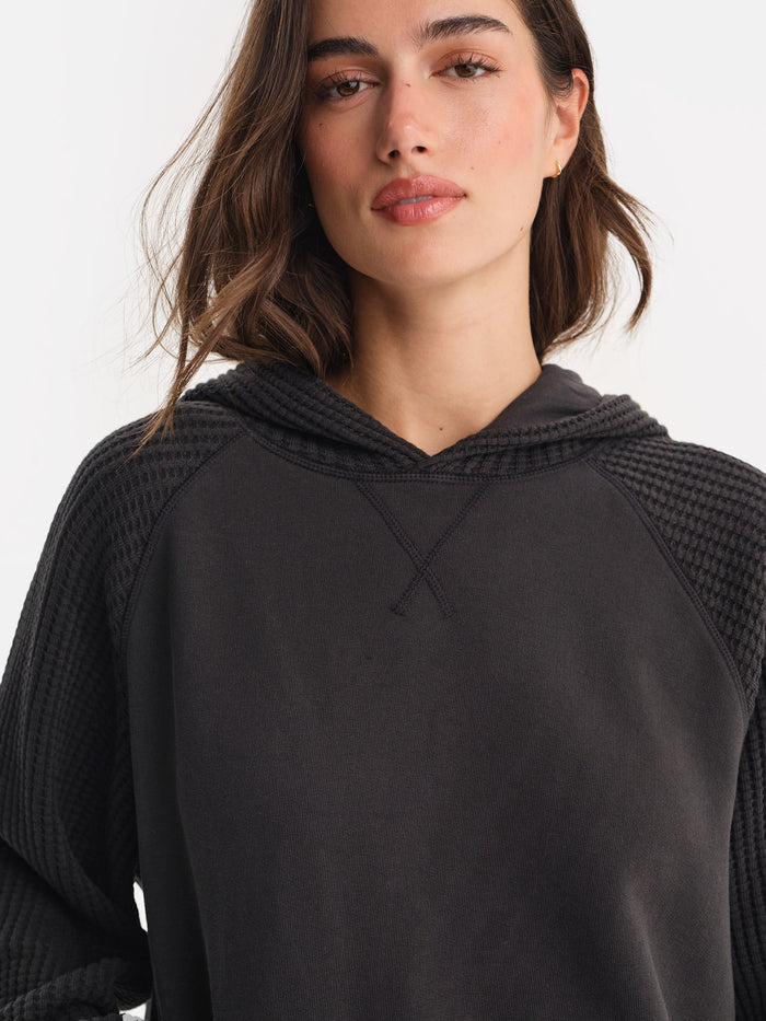 Organic Fleece and Waffle Hoodie