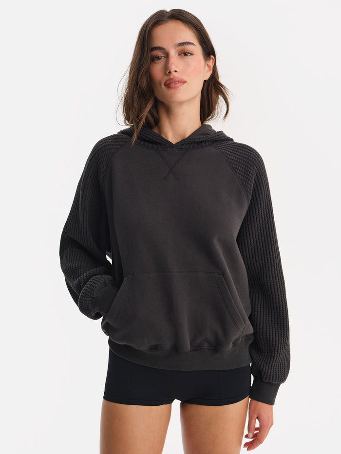 Organic Fleece and Waffle Hoodie