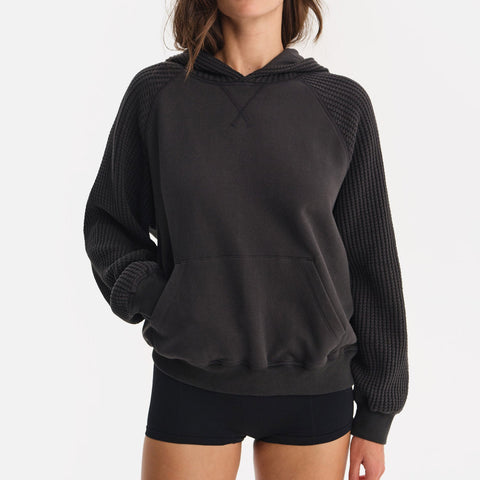 Organic Fleece and Waffle Hoodie