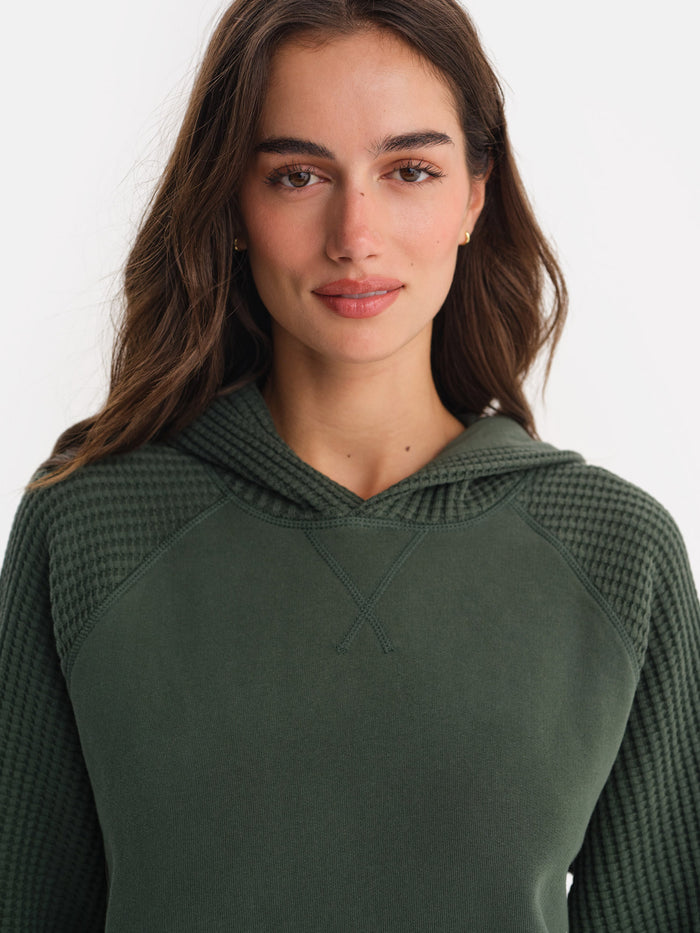 Organic Fleece and Waffle Hoodie