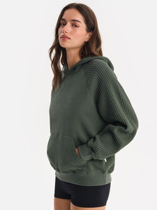 Organic Fleece and Waffle Hoodie