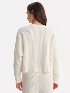 Organic Waffle Cropped Henley