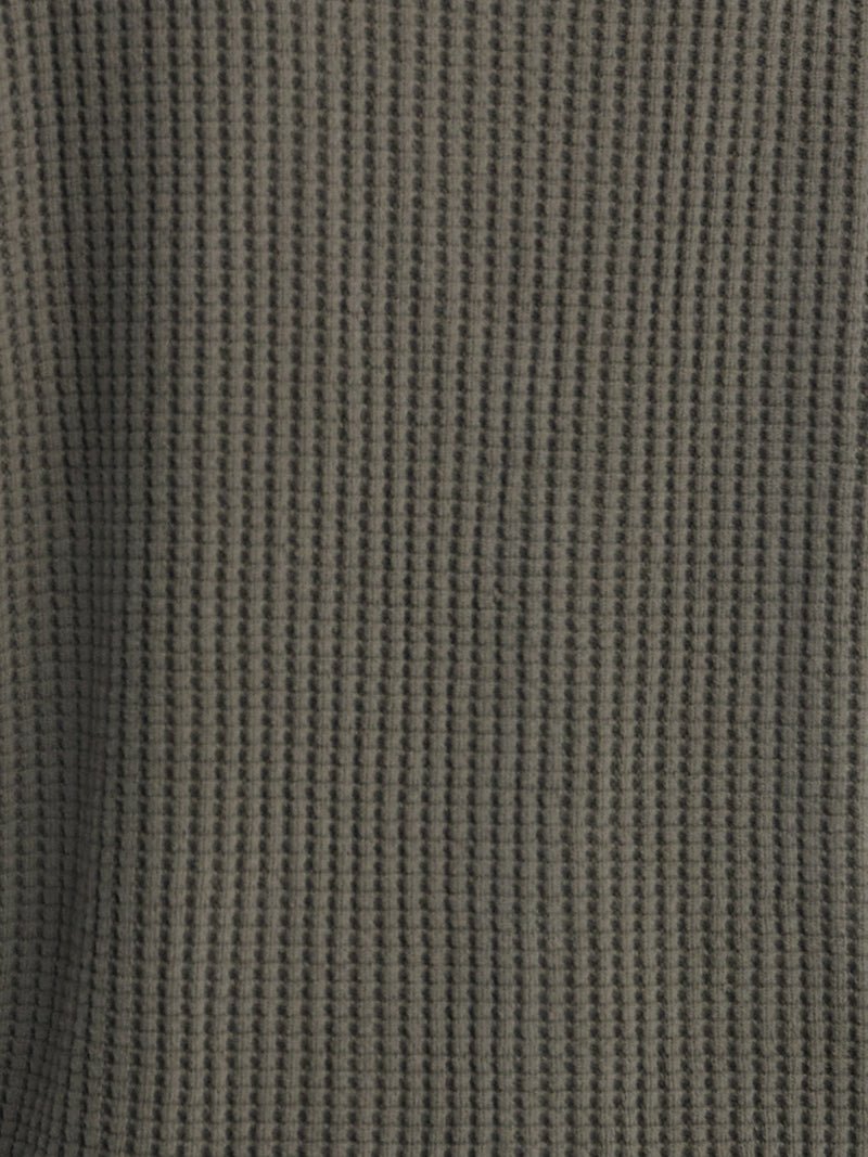 Organic Waffle Collared Half-Zip Sweatshirt