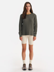 Organic Waffle Crew Top