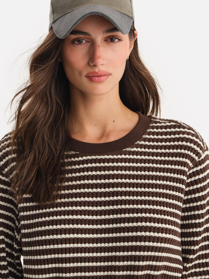 Organic Waffle Crew Top