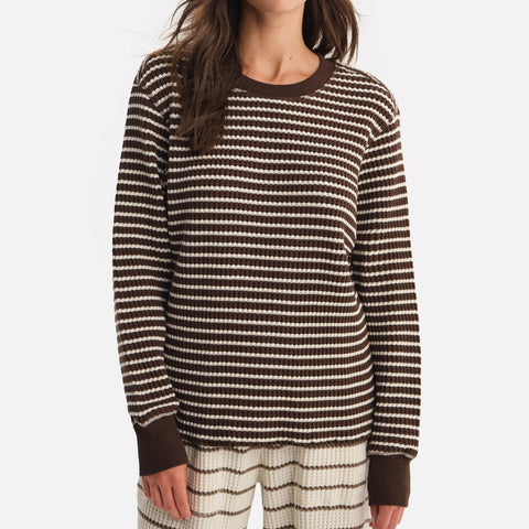 Organic Waffle Crew Top